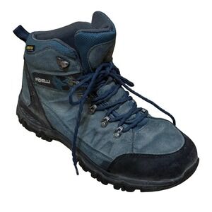 Foxelli Boots Men 9.5 Wide‎ Blue Waterproof Hiking Gore-Tex Trail Gorpcore